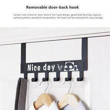 Heavy-Duty Carbon Steel Over Door Hook Rack for Towels & Coats (1 Pc, 6 Hooks)